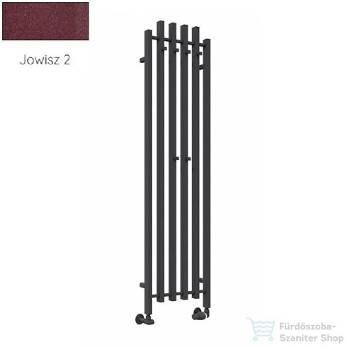 Radeco TUBO 4K KOLOR 1200x455 design radiátor, JOWISZ 2 (metál bordó) színben