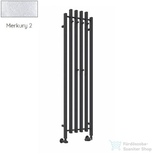 Radeco TUBO 4K KOLOR 1200x455 design radiátor, MERKURY 2 (ezüst) színben