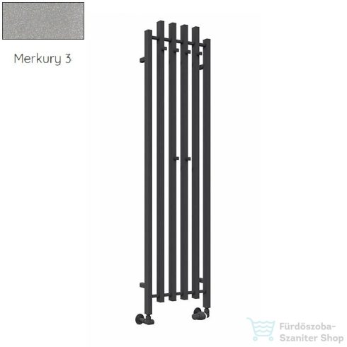 Radeco TUBO 4K KOLOR 1200x455 design radiátor, MERKURY 3 (metál világosszürke) színben