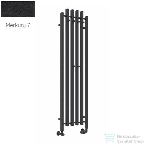 Radeco TUBO 4K KOLOR 1200x455 design radiátor, MERKURY 7 (matt fekete) színben