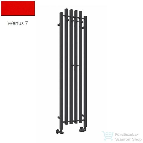 Radeco TUBO 4K KOLOR 1200x455 design radiátor, WENUS 7 (piros) színben