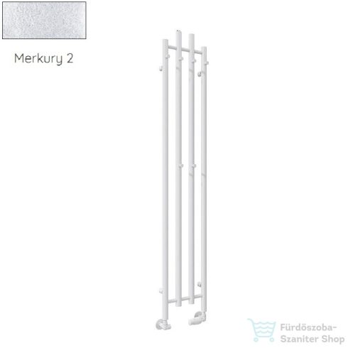 Radeco TUBO 4 KOLOR 1200x460 design radiátor, MERKURY 2 (ezüst) színben