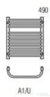 Radeco UGO A1-400/U 490x435 törölközőszárítós radiátor SATURN 5 (matt krém) színben