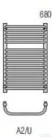 Radeco UGO A2-400/U 680x435 törölközőszárítós radiátor WENUS 7 (piros) színben