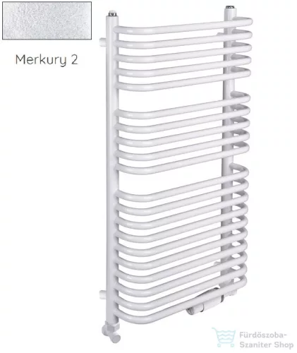Radeco UGO A2-600/U 680x635 törölközőszárítós radiátor MERKURY 2 (ezüst) színben