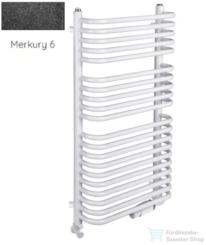 Radeco UGO A3-500/U 870x535 törölközőszárítós radiátor MERKURY 6 (metál fekete) színben