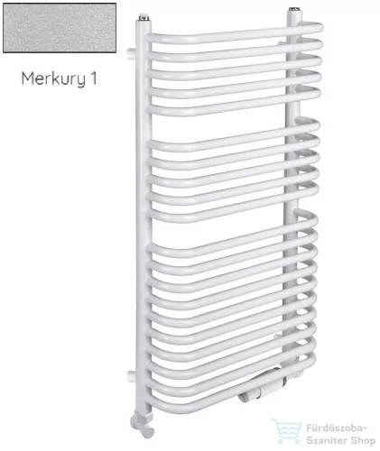 Radeco UGO A4-600/U 1060x635 törölközőszárítós radiátor MERKURY 1 (metál ezüst) színben