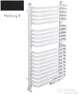 Radeco UGO A5-500/U 1250x535 törölközőszárítós radiátor MERKURY 8 (selyemfényű fekete) színben