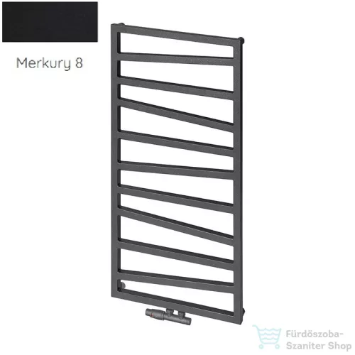 Radeco VIBO 2 1160x550 design radiátor,MERKURY 8 (selyemfényű fekete) színben