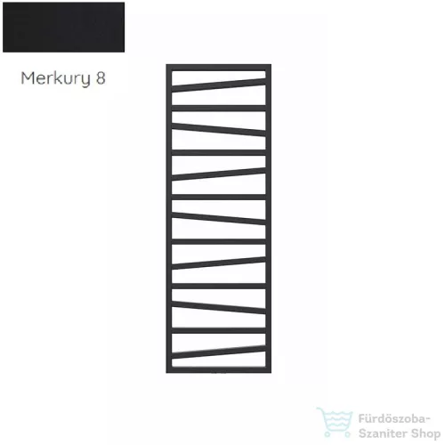 Radeco VIBO 3 1612x550 design radiátor,MERKURY 8 (selyemfényű fekete) színben