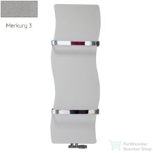   Radeco VINKA 1190x353 design radiátor törölközőtartó nélkül, MERKURY 3 (metál világosszürke) színben