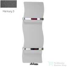   Radeco VINKA 1190x353 design radiátor törölközőtartó nélkül, MERKURY 5 (metál sötétszürke) színben