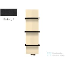   Radeco WALL NEW 1790x470 design radiátor törölközőtartó nélkül, MERKURY 7 (matt fekete) színben