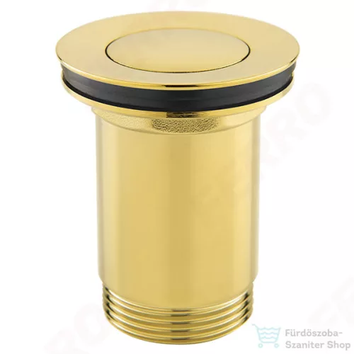 Ferro click-clack leeresztő túlfolyós mosdóhoz, szálcsiszolt arany S283G