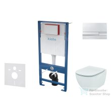   Kielle Genesis falra szerelhető WC szett, Ideal Standard Tesi WC és softclose ülőkével, Kielle Gemini I króm nyomólappal SANI11AD1100