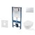 Kielle Genesis falra szerelhető WC szett, Villeroy & Boch Architectura WC és softclose ülőkével, Kielle Gemini I króm nyomólappal SANI11AK1100