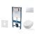 Kielle Genesis falra szerelhető WC szett, Villeroy & Boch Subway 2.0 WC CeramicPlus bevonattal és softclose ülőkével, Kielle Gemini I króm nyomólappal SANI11AK1102