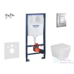   Grohe RapidSL falra szerelhető WC szett, Kielle Arkas WC és softclose ülőkével, Grohe SKATE Cosmopolitan króm nyomólappal SANI11BA1102