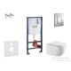 Grohe Rapid SL falra szerelhető WC szett, Kielle Gaia WC soft close ülőkével, Skate Cosmopolitan króm nyomólappal SANI11BA1106