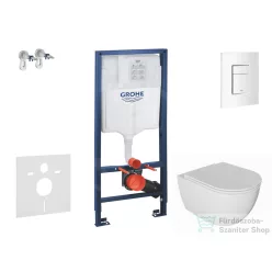   Grohe Rapid SL falra szerelhető WC szett, Kielle Oudee WC soft close ülőkével, Skate Cosmopolitan alpesi fehér nyomólappal SANI11BA3101