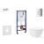 Grohe Rapid SL falra szerelhető WC szett, Kielle Oudee Vortex WC soft close ülőkével, Skate Cosmopolitan króm nyomólappal SANI11BA3107
