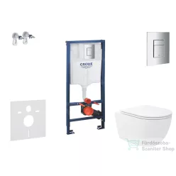   Grohe Rapid SL falra szerelhető WC szett, Kielle Oudee Vortex WC soft close ülőkével, Skate Cosmopolitan króm nyomólappal SANI11BA3109