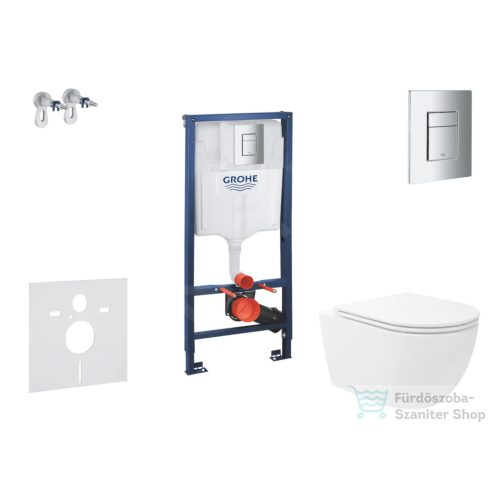 Grohe Rapid SL falra szerelhető WC szett, Kielle Oudee Vortex WC soft close ülőkével, Skate Cosmopolitan króm nyomólappal SANI11BA3109