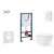 Grohe Rapid SL falra szerelhető WC szett, Kielle Oudee Vortex WC soft close ülőkével, Skate Cosmopolitan alpesi fehér nyomólappal SANI11BA3110