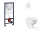 Grohe Rapid SL falra szerelhető WC szett, Bau Ceramic WC soft close ülőkével, Skate Cosmopolitan alpesi fehér nyomólappal SANI11BB3117