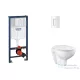 Grohe Rapid SL falra szerelhető WC szett, Bau Ceramic WC soft close ülőkével, Skate Cosmopolitan alpesi fehér nyomólappal SANI11BB3117