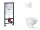 Grohe Rapid SL falra szerelhető WC szett, Bau Ceramic WC soft close ülőkével, Arena Cosmopolitan alpesi fehér nyomólappal SANI11BB3120