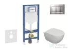 Geberit Duofix falra szerelhető WC szett, Kielle Oudee WC és softclose ülőkével, Geberit Sigma 30 matt/fényes króm nyomólappal SANI11CA1102B