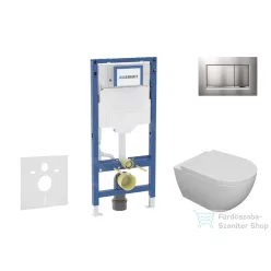   Geberit Duofix falra szerelhető WC szett, Kielle Oudee WC és softclose ülőkével, Geberit Sigma 30 matt/fényes króm nyomólappal SANI11CA1102B
