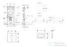 Geberit Duofix falra szerelhető WC szett, Kielle Oudee WC és softclose ülőkével, Geberit Sigma 30 matt/fényes króm nyomólappal SANI11CA1102B