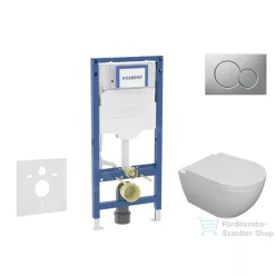   Geberit Duofix falra szerelhető WC szett, Kielle Oudee WC és softclose ülőkével, Geberit Sigma 01 matt króm nyomólappal SANI11CA1103B