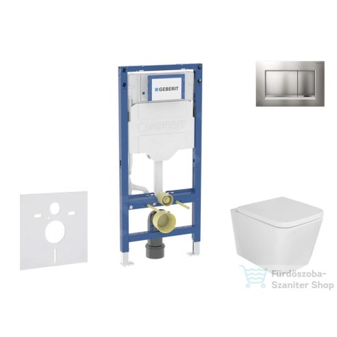 Geberit Duofix falra szerelhető WC szett, Kielle Arkas I WC soft close ülőkével, Geberit Sigma 30 matt/fényes króm nyomólappal SANI11CA1113B