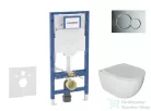 Geberit Duofix falra szerelhető WC szett, Kielle Oudee WC és soft close ülőkével, Geberit Sigma 01 fényes króm nyomólappal SANI11CA1120B