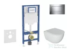 Geberit Duofix falra szerelhető WC szett, Kielle Oudee WC és soft close ülőkével, Geberit Sigma 30 fényes króm nyomólappal SANI11CA1121B