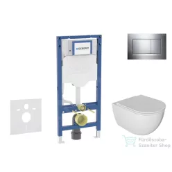   Geberit Duofix falra szerelhető WC szett, Kielle Oudee WC és soft close ülőkével, Geberit Sigma 30 fényes króm nyomólappal SANI11CA1121B