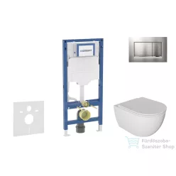   Geberit Duofix falra szerelhető WC szett, Kielle Oudee WC és soft close ülőkével, Geberit Sigma 30 matt/fényes króm nyomólappal SANI11CA1122B
