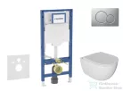 Geberit Duofix falra szerelhető WC szett, Kielle Oudee WC és soft close ülőkével, Geberit Sigma 01 lakkozott matt króm nyomólappal SANI11CA1123B