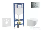 Geberit Duofix falra szerelhető WC szett, Kielle Gaia kompakt WC soft close ülőkével, Geberit Sigma 01 fényes króm nyomólappal SANI11CA1126B