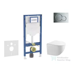   Geberit Duofix falra szerelhető WC szett, Kielle Gaia kompakt WC soft close ülőkével, Geberit Sigma 01 fényes króm nyomólappal SANI11CA1126B