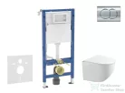 Geberit Duofix falra szerelhető WC szett, Kielle Gaia kompakt WC és softclose ülőkével, Geberit Delta 01 króm nyomólappal SANI11CA1130B