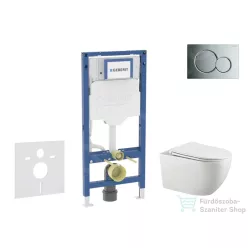   Geberit Duofix falra szerelhető WC szett, Kielle Gaia WC és soft close ülőkével, Geberit Sigma 01 fényes króm nyomólappal SANI11CA1132B