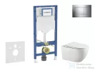 Geberit Duofix falra szerelhető WC szett, Kielle Gaia WC és soft close ülőkével, Geberit Sigma 30 fényes/matt króm nyomólappal SANI11CA1133B