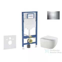   Geberit Duofix falra szerelhető WC szett, Kielle Gaia WC és soft close ülőkével, Geberit Sigma 30 fényes/matt króm nyomólappal SANI11CA1133B