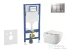 Geberit Duofix falra szerelhető WC szett, Kielle Gaia WC és soft close ülőkével, Geberit Sigma 30 matt/fényes króm nyomólappal SANI11CA1134B