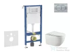 Geberit Duofix falra szerelhető WC szett, Kielle Gaia WC és soft close ülőke, Geberit Delta 01 matt króm nyomólappal SANI11CA1137B