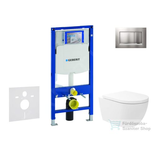 Geberit Duofix falra szerelhető WC szett, Kielle Oudee WC és soft close ülőkével, Geberit Sigma 30 matt/fényes króm nyomólappal SANI11CA1148